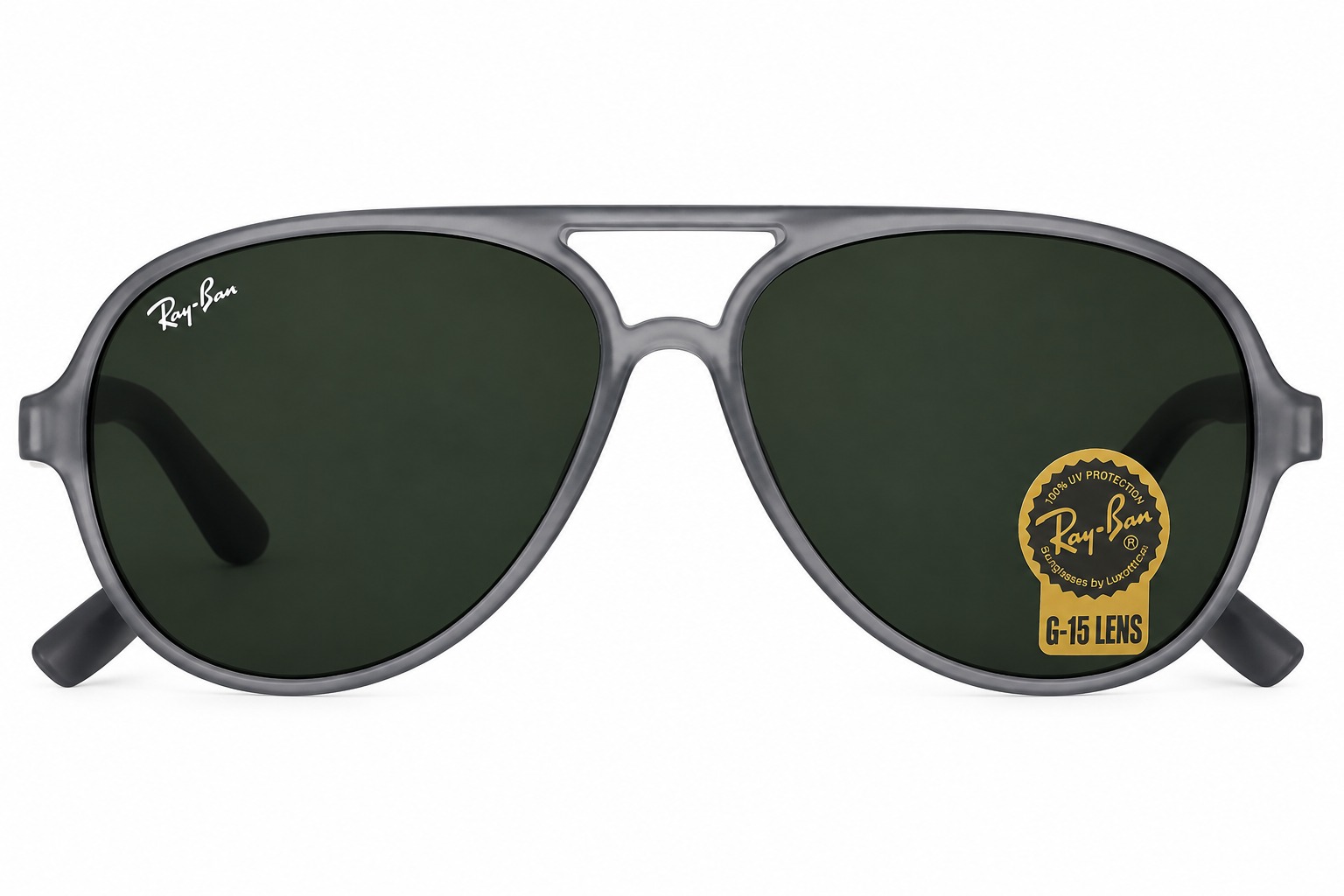نظارة Ray-Ban أفياتور رمادية بعدسات داكنة